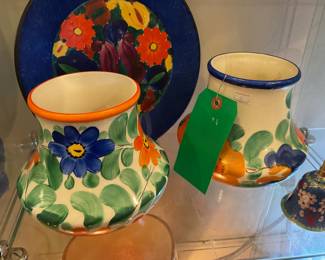 Czechoslovakian hand painted pottery 