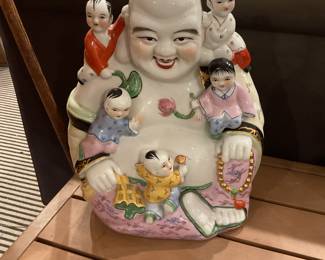 Vintage porcelain laughing Buddha family $87.50 + tax