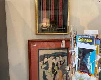 Framed antique cinnabar lacquer panels shadowbox (17.5” x 11.5”) $52.50 + tax