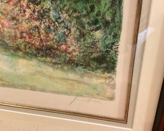 Signed Bernard Gantner France Lithograph $280 + tax (27” x 25”)