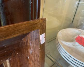 Vintage wood framed mirror with silver detailing $125 + tax (38” x 31”)