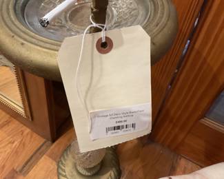 Vintage art deco style brass floor standing ashtray $112.50 + tax