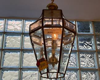 Vintage geometric hanging hall lantern chandelier $50 + tax