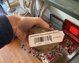 Gemstone tree on agate base $37.50 + tax