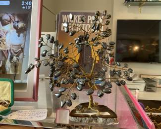 Gemstone tree on agate base $37.50 + tax