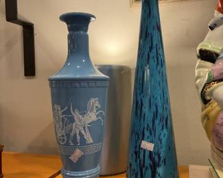 Vintage jim beam blue milk glass liquor decanter $37.50 + tax