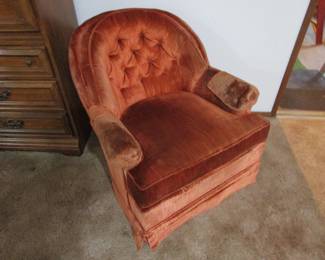 Groovy mid century orange chair