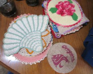 Vintage crochet doiles