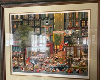 “Exhibition 1980”, signed and numbered serigraph by Hiro Yamagata