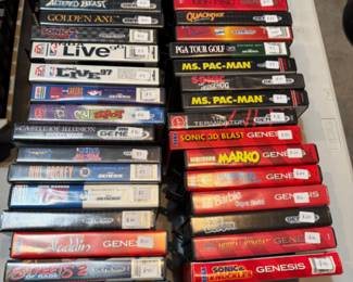 Sega Genesis games in original cases and manuals