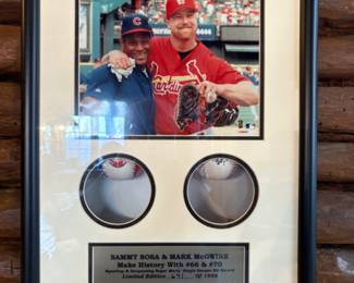 limited edition photo of Mark McGuire and Sammy Sosa