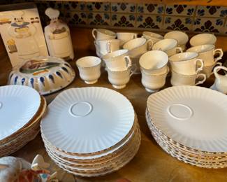 Staffordshire snack sets, plan your next coffee clatch