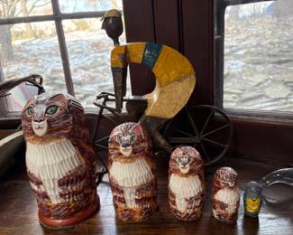set of cat nesting dolls