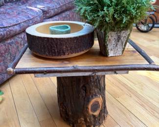 rustic Adirondack style table