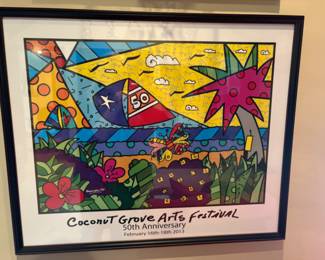 Framed vintage poster from Coconut Grove Art Festival
