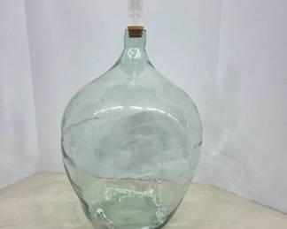 Large Glass Demijohn With Stopper