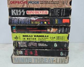 Kiss Depeche Mode & More Music VHS Tapes