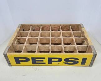 Pepsi Wooden Bottle Crate with Dividers