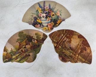 Antique Funeral Home Advertising Hand Fans
