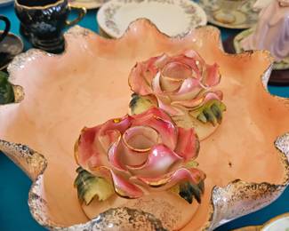 Vintage bowl and candle sticks