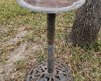 metal bird bath