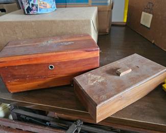 wooden boxes