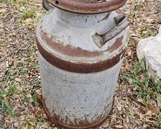 rustic milk can