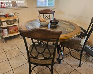 Rustic dining,  table and 3 chairs 