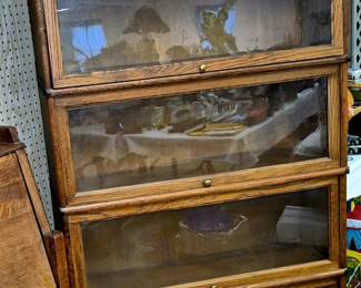 Antique 5 stack Barrister oak bookcase