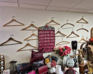 Vintage wood advertising hangers