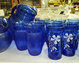 Much glassware. Cobalt