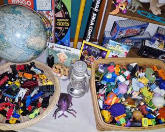 Hot Wheels cars and McDonalds Happy Meal toys