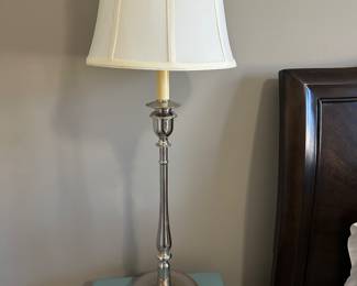 Ralph Lauren Chrome Candlestick Lamp (there is a pair availble)