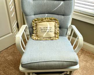 Wooden Glider rocker with cushions