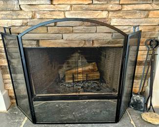 Fireplace Screen & Tools