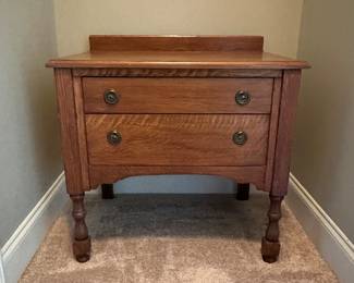 Vintage tiger oak small two drawer dresser/chest