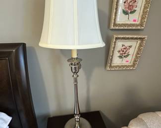 Ralph Lauren Chrome Candlestick Lamp (there is a pair available)