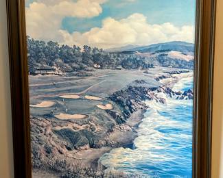 Framed print of Pebble Beach Hole 8