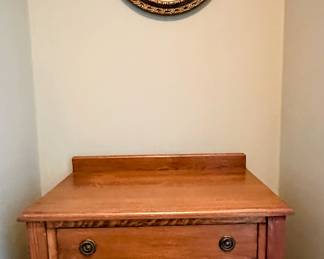 Vintage tiger oak small two drawer dresser/chest