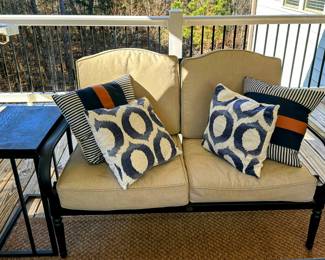 Metal Patio Loveseat with cushions