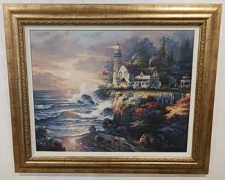 Dramatic Seaside House Landscape Framed Print
Dramatic Seaside House Landscape Framed Print Signed by James Lee.
