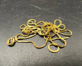 14K Gold Delicate Box Chain Necklace — Imperfect Jewelry
