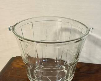 vintage Anchor Hocking glass ice bucket
