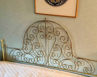 Ornate Brass Headboard
