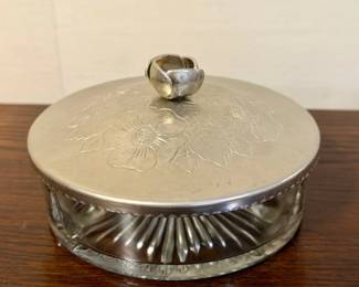 Divided Condiment Dish With Aluminum Lid

