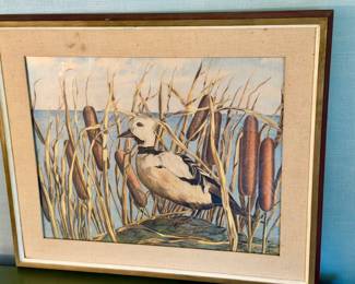 Signed Helene DeVou “Life” Framed Art
