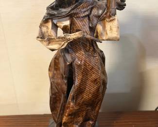 vintage Mexican folk art paper mache figure
