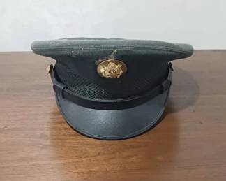 Vietnam War Era U.S. Army Enlisted Green Service Visor Cap
