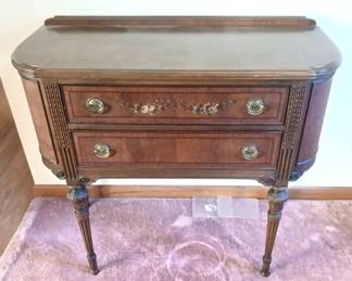 Paine Furniture Company Small Mahogany Sideboard with Two Drawers
