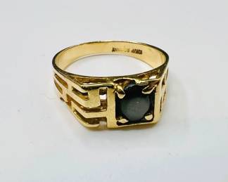 10K Gold Modern Geometric Jewelry — Ring Size 9
